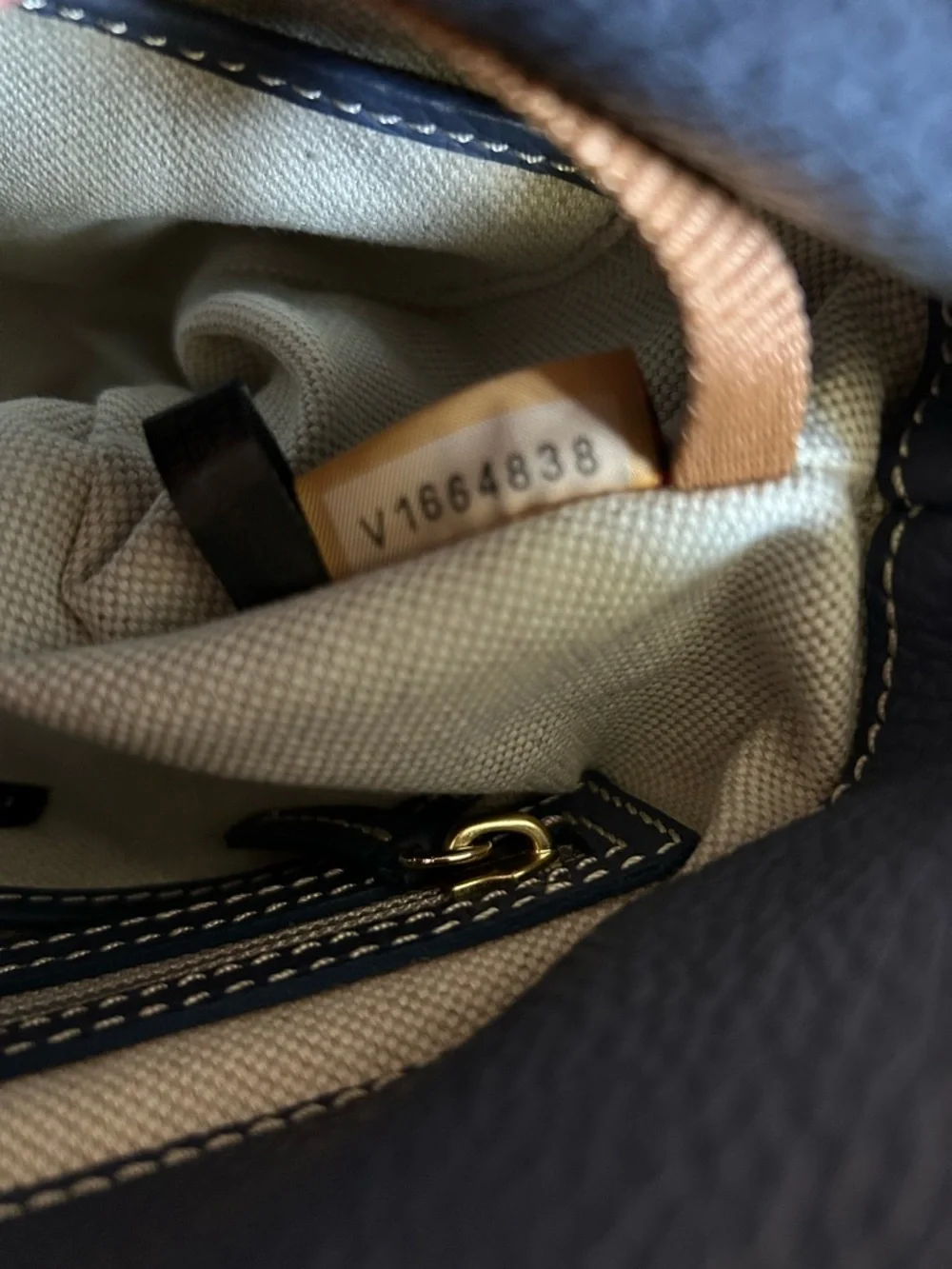 Dooney & Bourke Blue Pebble Leather Satchel - Picture 12 of 16